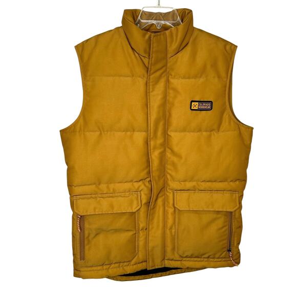 Colorado Workwear Golden Brown Full Zip Snap Puffer Vest Medium - NWOT - Picture 1 of 7
